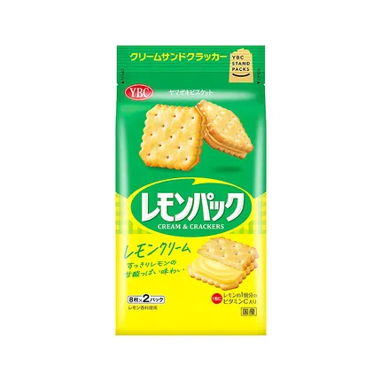 日本YBC NOIR 柠檬奶油夹心饼干 8枚*2袋入