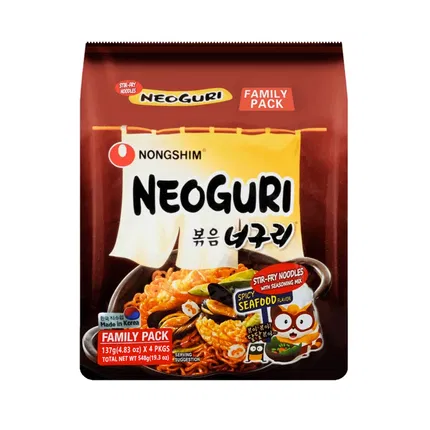 韩国NONGSHIM农心 乌龙面 辣炒海鲜味 137g*4包