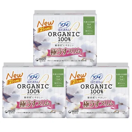 【多包】日本UNICHARM尤妮佳 Sofy苏菲 敏感肌有机棉极薄系列卫生巾 多款选