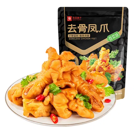 良品铺子 去骨凤爪 香菜味 108g 内含独立小包