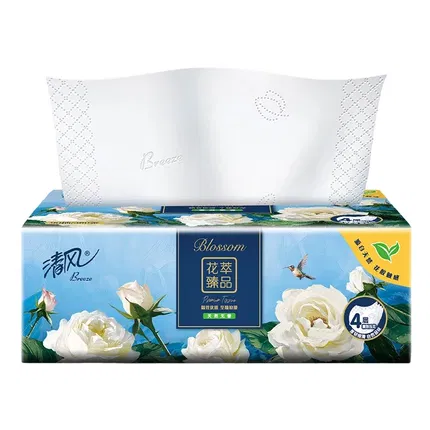 清风 花萃臻品系列 软抽面巾纸 S码 80抽
