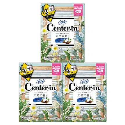【3包】日本UNICHARM尤妮佳 Sofy苏菲 Center-in口袋魔法卫生巾 天然皂香 多款选