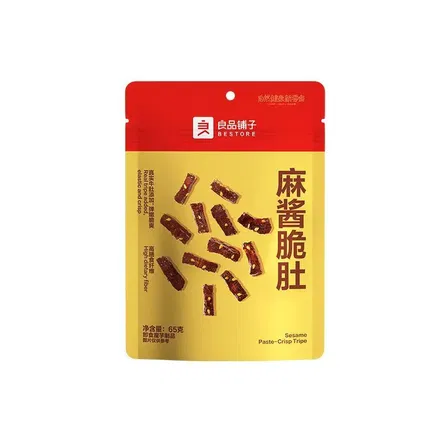 良品铺子 麻酱脆肚 65g 内含独立小包