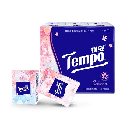 Tempo得宝 梦境樱语手帕纸 12包
