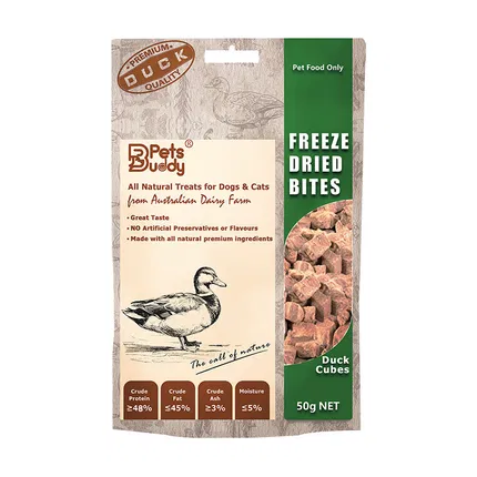 澳洲PetsBuddy 宠物冻干鸭肉 猫狗通用 50g
