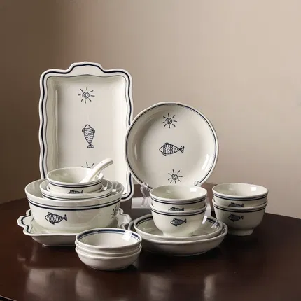 川岛屋 鱼跃丰年系列餐具 多款选