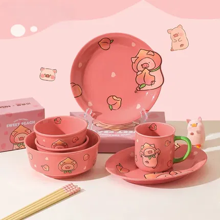 川岛屋 x LuLu猪 桃气猪系列餐具 多款选