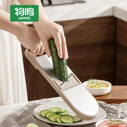 物鸣 不锈钢多篮切丝器  6刀3篮 咖色