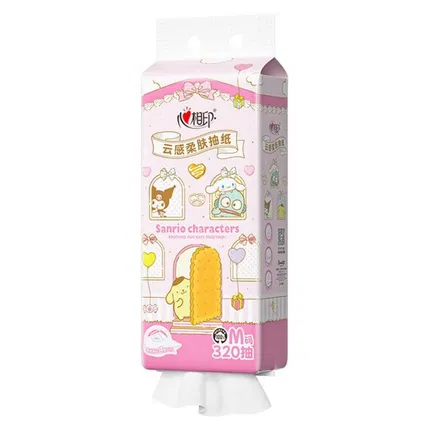 心相印 x 三丽鸥家族 可爱小家系列 云感柔肤抽纸 M码 320抽 不含挂钩