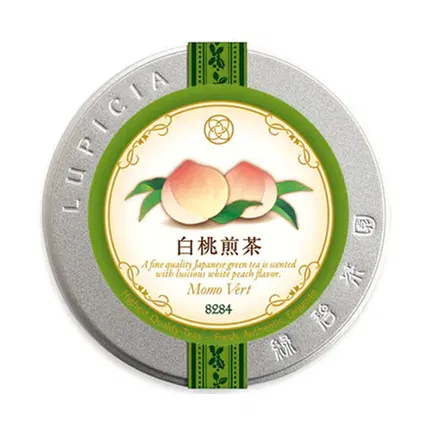 【数量限定】日本LUPICIA Momo Vert 白桃煎茶 8284SLT 铁盒装 50g