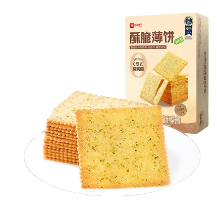 良品铺子 酥脆薄饼 海苔味 300g 内含约30小包