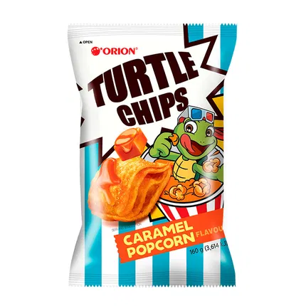 韩国ORION好丽友 乌龟四层脆 浪里个浪 焦糖爆米花味 大包 160g
