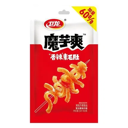 卫龙 魔芋爽 香辣素毛肚 50g 内含独立小包