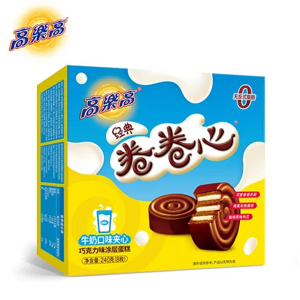 高乐高 卷卷心 牛奶口味夹心 240g 内含8枚