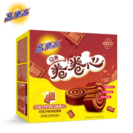 高乐高 卷卷心 巧克力牛奶口味夹心 240g 内含8枚