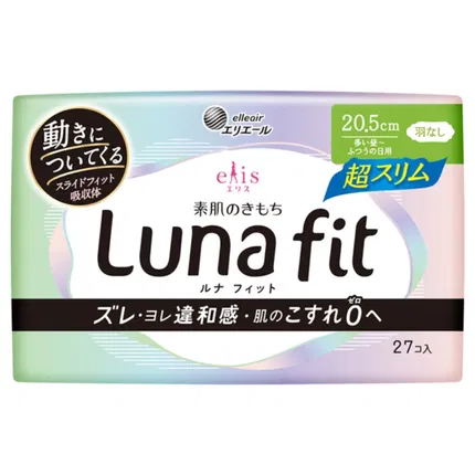 日本大王 Elis Lunafit 超薄系列 素肌零触感卫生巾 日用 无护翼款 20.5cm*27片