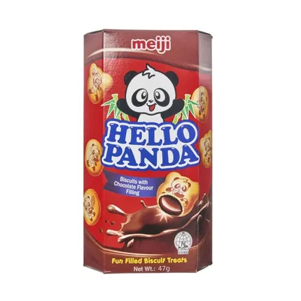 日本MEIJI明治 Hello Panda 巧克力夹心饼干 47g