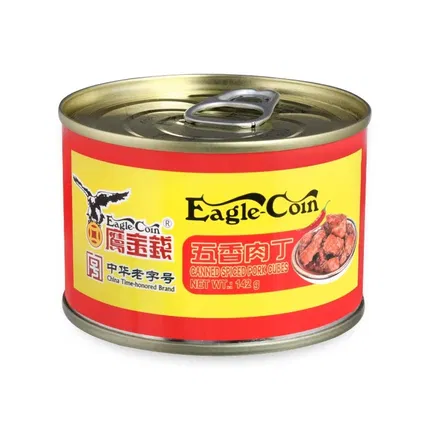 鹰金钱 五香肉丁罐头 142g