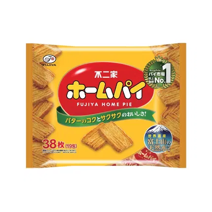 日本FUJIYA不二家 黄油千层酥饼干 大袋 内含38枚