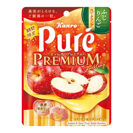 【期间限定】日本KANRO甘乐 Pure Premium 心形果汁酸甜软糖 苹果味 54g