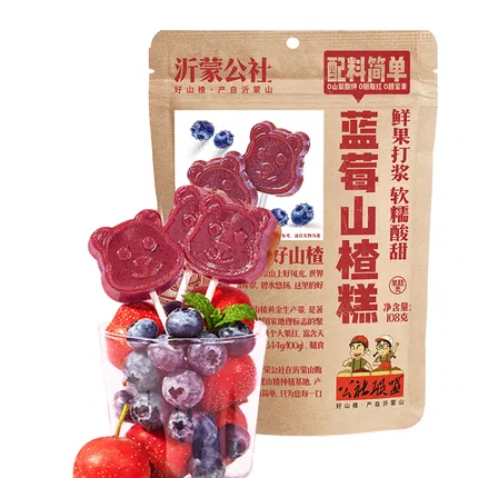 公社联盟 蓝莓山楂糕 108g 内含独立小包