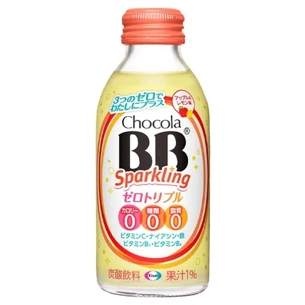 日本Chocola BB Sparkling 维生素功能饮料 三重苹果柠檬味 140ml