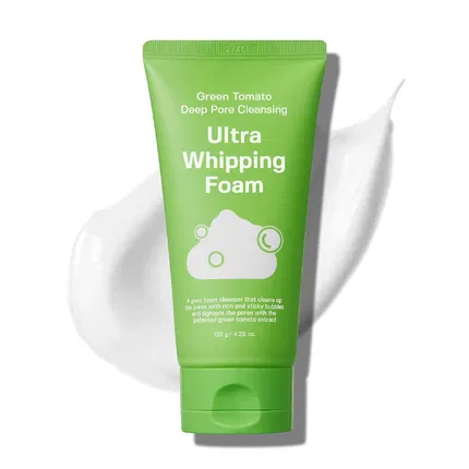 韩国Sungboon Editor 青番茄深层毛孔清洁超绵密泡沫洁面乳 120g