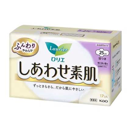 日本KAO花王 LAURIER乐而雅 F系列 敏感肌量特多日用卫生巾 25cm*17片