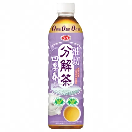 台湾爱之味 分解茶 油切四季春 0糖 590ml