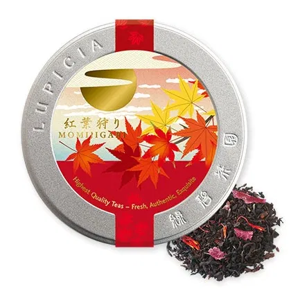 日本LUPICIA Momijigari 秋叶狩猎红茶 5596SLT 限定设计铁盒装 50g