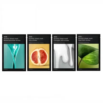 【4片】韩国Abib阿彼芙 Gummy sheet mask 口香糖面膜 4款各1片