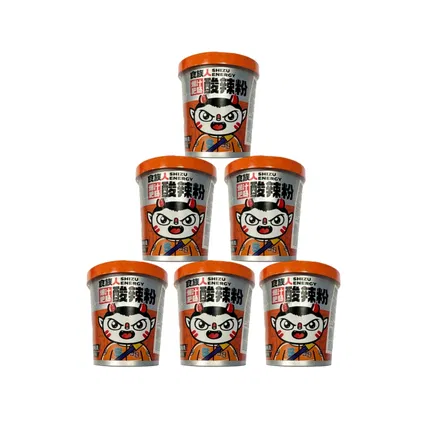 【6桶】食族人 爆汁肥肠酸辣粉 145g*6桶