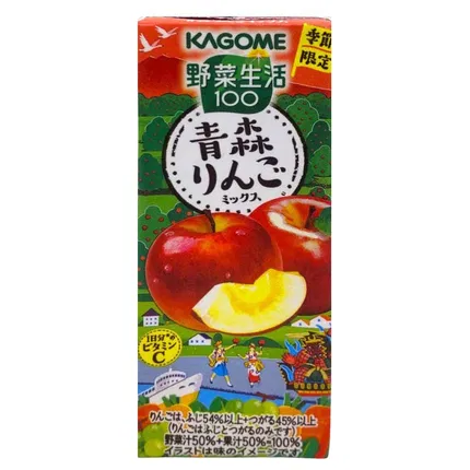 【季节限定】日本KAGOME可果美 野菜生活100 营养混合果蔬汁 青森苹果沙拉 195ml
