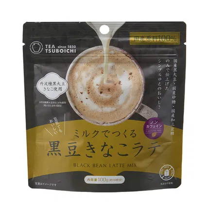 日本TSUBOICHI坪市制茶 黑豆拿铁粉 100g 约10杯分