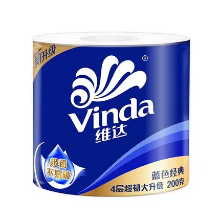 Vinda维达 蓝色经典 有芯卫生纸 200g*单卷