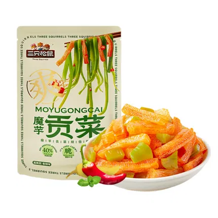 三只松鼠 魔芋贡菜 香辣味 200g 内含独立小包