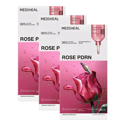【3盒】韩国MEDIHEAL美迪惠尔 精华精粹系列 玫瑰光泽面膜 10片*3盒