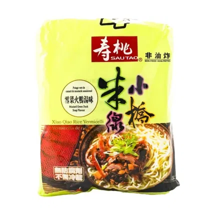 香港SAUTAO寿桃 小桥米线 雪菜火鸭汤味 215g*4袋