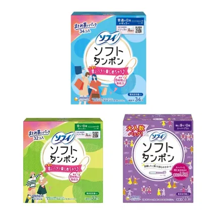 【大入数】日本UNICHARM尤妮佳 sofy苏菲 导管式卫生棉条 大包装 3款选