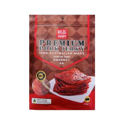 鹤品 原味猪肉干 150g 内含独立小包