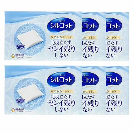 【6盒】日本UNICHARM尤妮佳 SILCOT超柔软化妆棉 82枚*6盒入