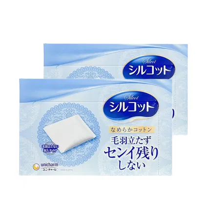 【2盒】日本UNICHARM尤妮佳 SILCOT超柔软化妆棉 82枚*2盒入